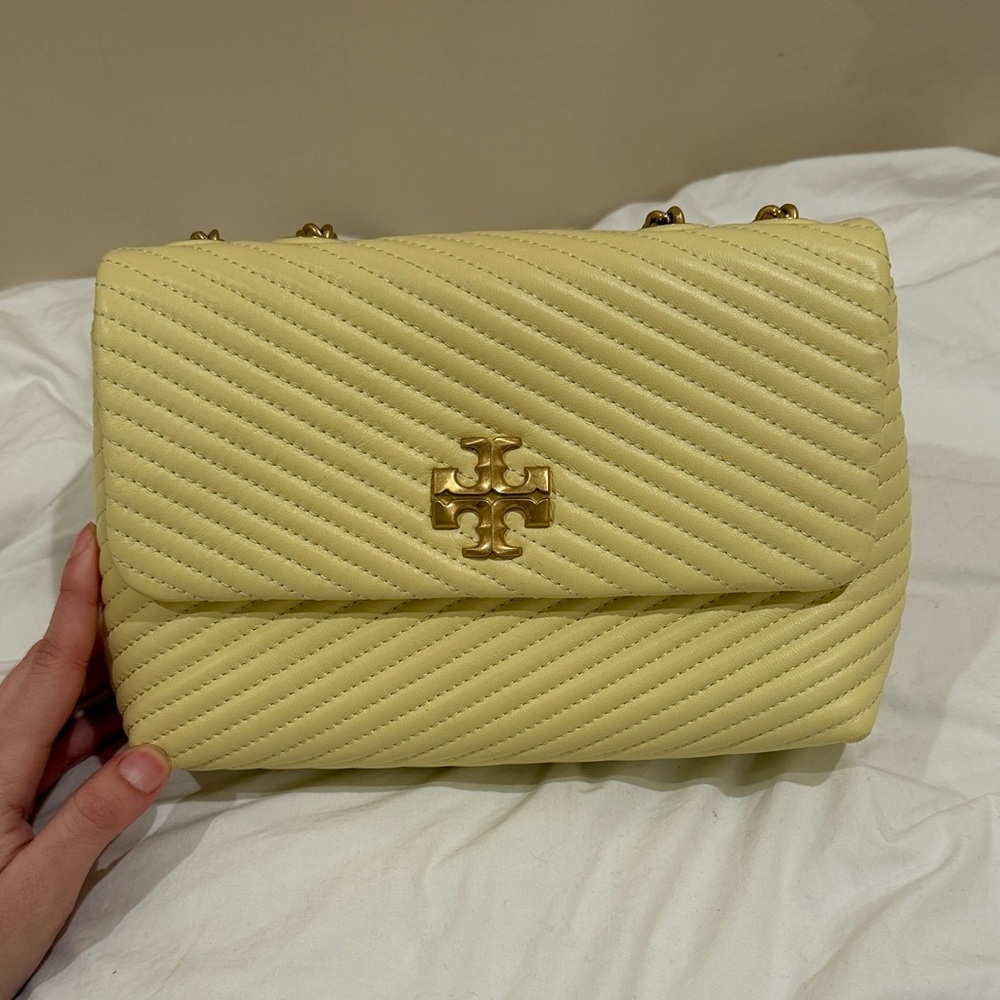 Tory Burch Lemon yellow Quilted Shoulder Bag
